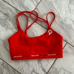 Red Peloton Bra